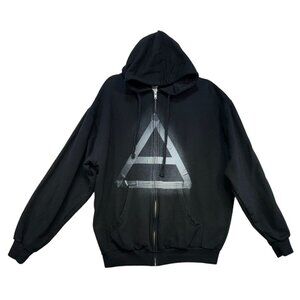 Tultex Black Hoodie Yes This Is A Cult Size Large Black Zip-Up